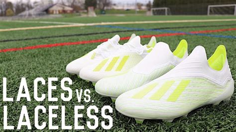 lace vs laceless football boots.